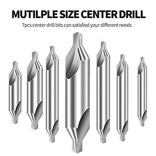 Aleric Center Drill Bits Set - 7 Pcs HSS 60-Degree Countersink Tools | 1.0-5.0mm Sizes thumbnail 5