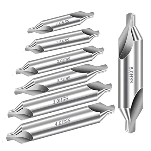 Aleric Center Drill Bits Set - 7 Pcs HSS 60-Degree Countersink Tools | 1.0-5.0mm Sizes thumbnail 1