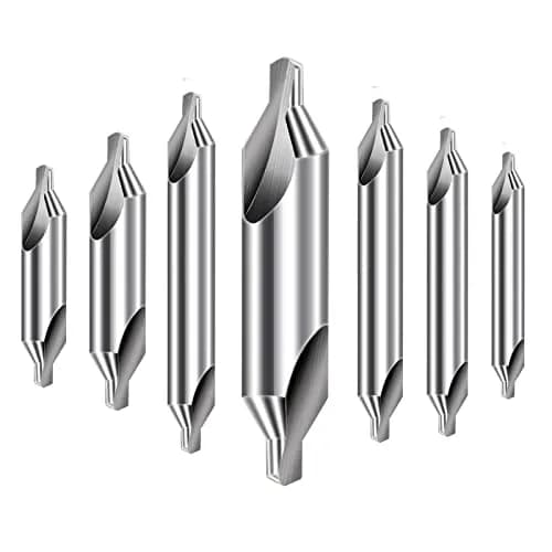 Aleric Center Drill Bits Set - 7 Pcs HSS 60-Degree Countersink Tools | 1.0-5.0mm Sizes thumbnail 2