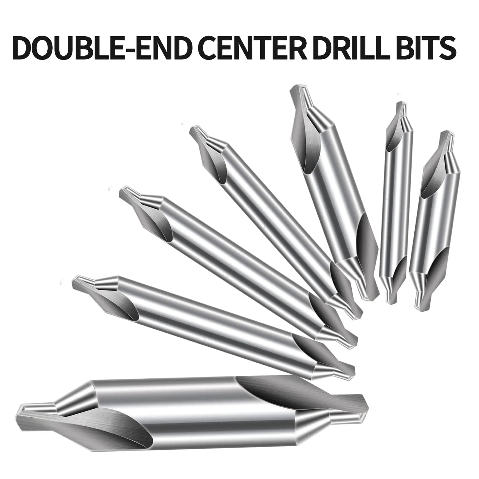 Aleric Center Drill Bits Set - 7 Pcs HSS 60-Degree Countersink Tools | 1.0-5.0mm Sizes - view 3