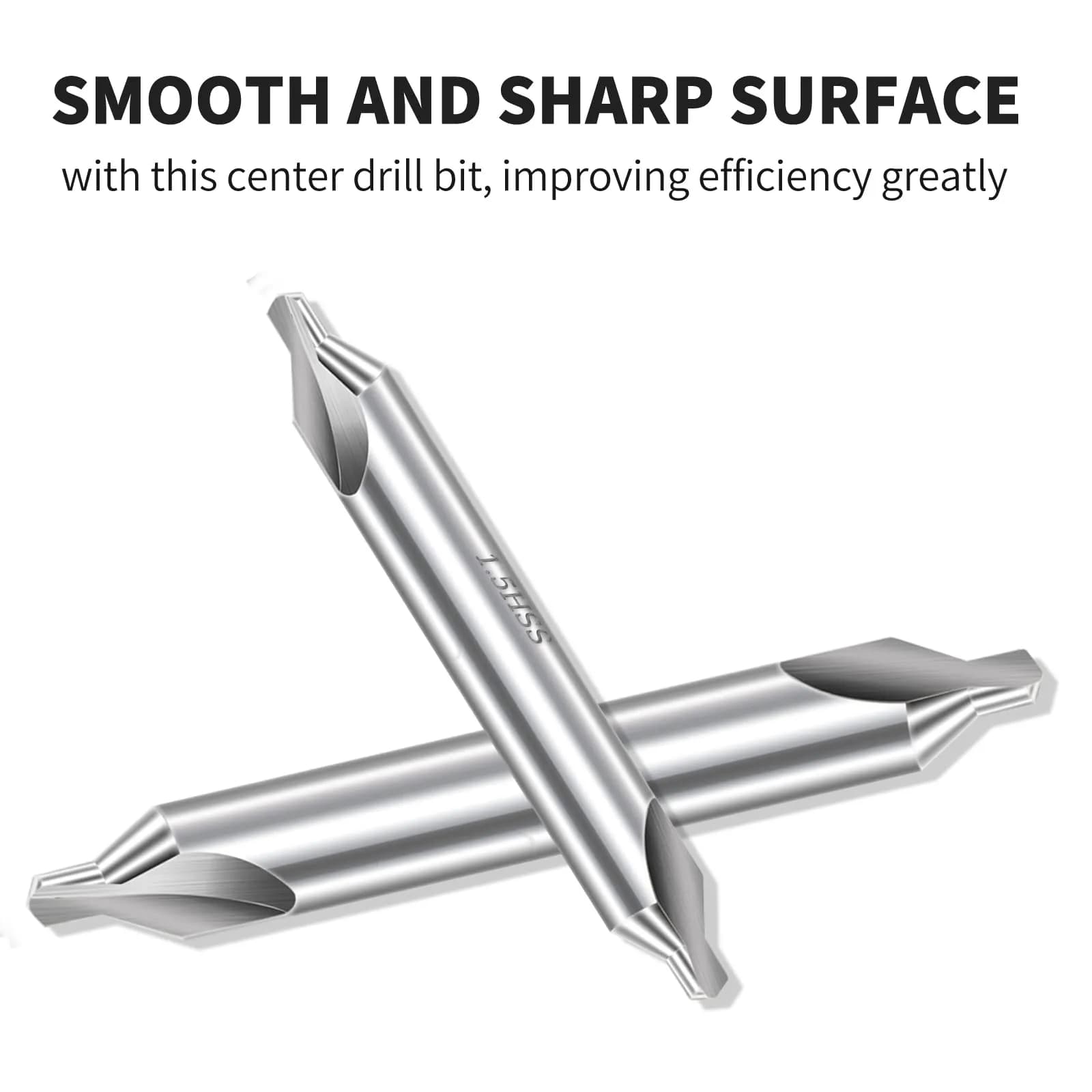 Aleric Center Drill Bits Set - 7 Pcs HSS 60-Degree Countersink Tools | 1.0-5.0mm Sizes - view 4