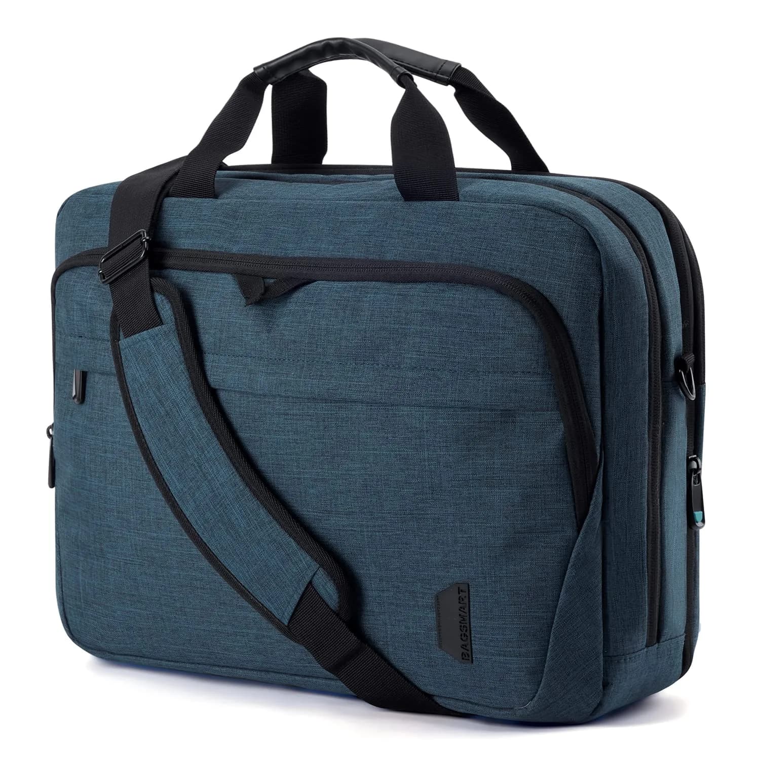 BAGSMART Expandable Laptop Bag 17.3 Inch Briefcase for Men & Women | Dark Blue, TSA Friendly - main product image