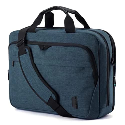 BAGSMART Expandable Laptop Bag 17.3 Inch Briefcase for Men & Women | Dark Blue, TSA Friendly thumbnail 1