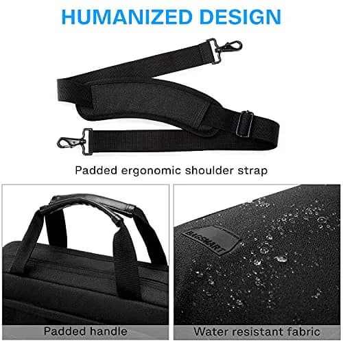 BAGSMART Laptop Bag 15.6 Inch Briefcase for Men & Women | Water-Repellent Work Bag with Lockable Zippers thumbnail 5