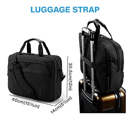 BAGSMART Laptop Bag 15.6 Inch Briefcase for Men & Women | Water-Repellent Work Bag with Lockable Zippers thumbnail 6