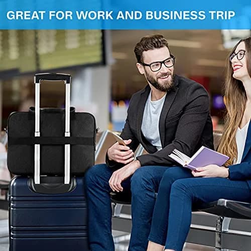BAGSMART Laptop Bag 15.6 Inch Briefcase for Men & Women | Water-Repellent Work Bag with Lockable Zippers thumbnail 7