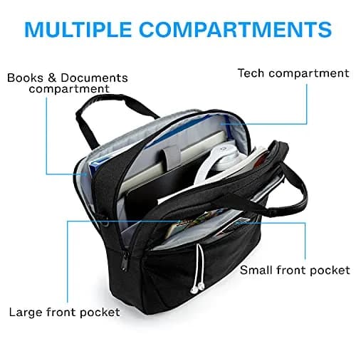BAGSMART Laptop Bag 15.6 Inch Briefcase for Men & Women | Water-Repellent Work Bag with Lockable Zippers thumbnail 2