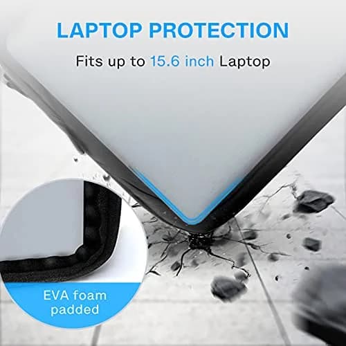 BAGSMART Laptop Bag 15.6 Inch Briefcase for Men & Women | Water-Repellent Work Bag with Lockable Zippers thumbnail 3