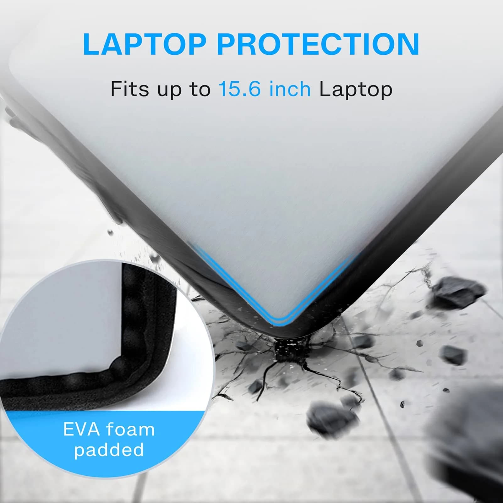 BAGSMART Laptop Bag 15.6 Inch Briefcase for Men & Women | Water-Repellent Work Bag with Lockable Zippers - view 3