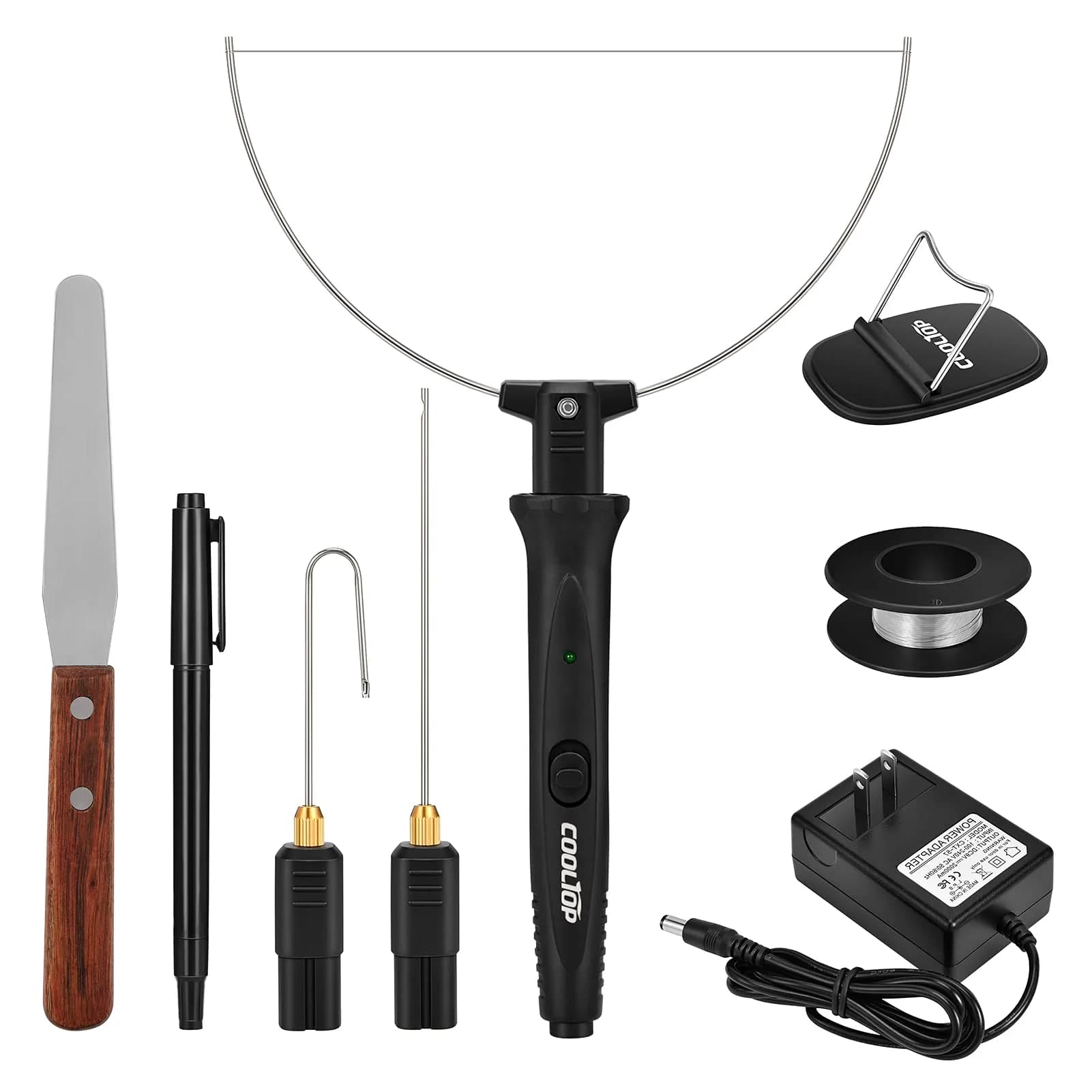 COOLTOP 18W Hot Wire Foam Cutter Kit with 3 Tips & Cleaning Pen | 6 inch (15cm) Stainless Steel Blade - main product image