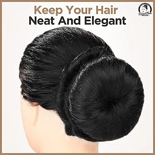 Teenitor Black Hair Donut Bun Maker Set | Extra-large, Large, Medium, Small Sizes with 20 Bobby Pins thumbnail 4
