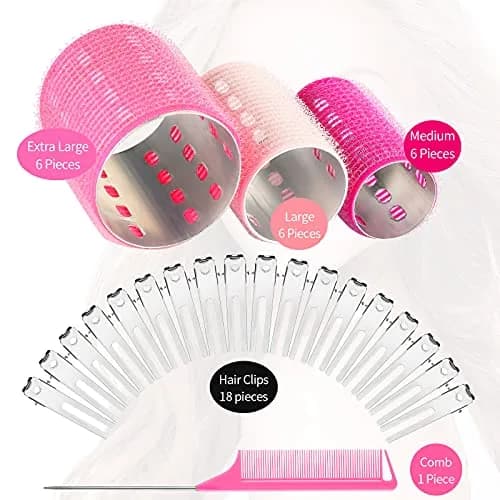 Willbond Self Grip Hair Rollers 37 pcs | Pink Series for Wavy & Curly Styles thumbnail 4