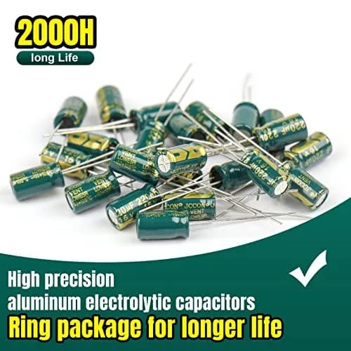 BEEYUIHF Aluminum Electrolytic Capacitor Assortment Kit 925Pcs (1uF-1500uF, 10V-63V) | Radial Lead, -40 to +105°C, 2000+ Hour Life thumbnail 3