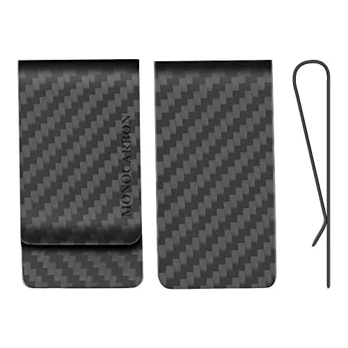 MONOCARBON Carbon Fiber Money Clip for Men | 2.8in (7.1cm) Slim Minimalist Wallet thumbnail 9