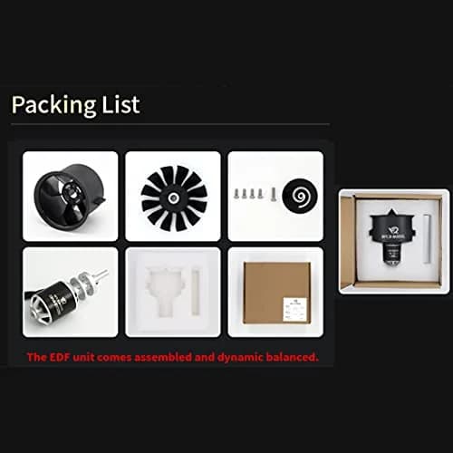 XFLY-MODEL 64mm 12 Blades EDF Ducted Fan with 4S 2840-KV3200 Brushless Outrunner Motor | High Thrust RC Jet Aircraft Part thumbnail 8