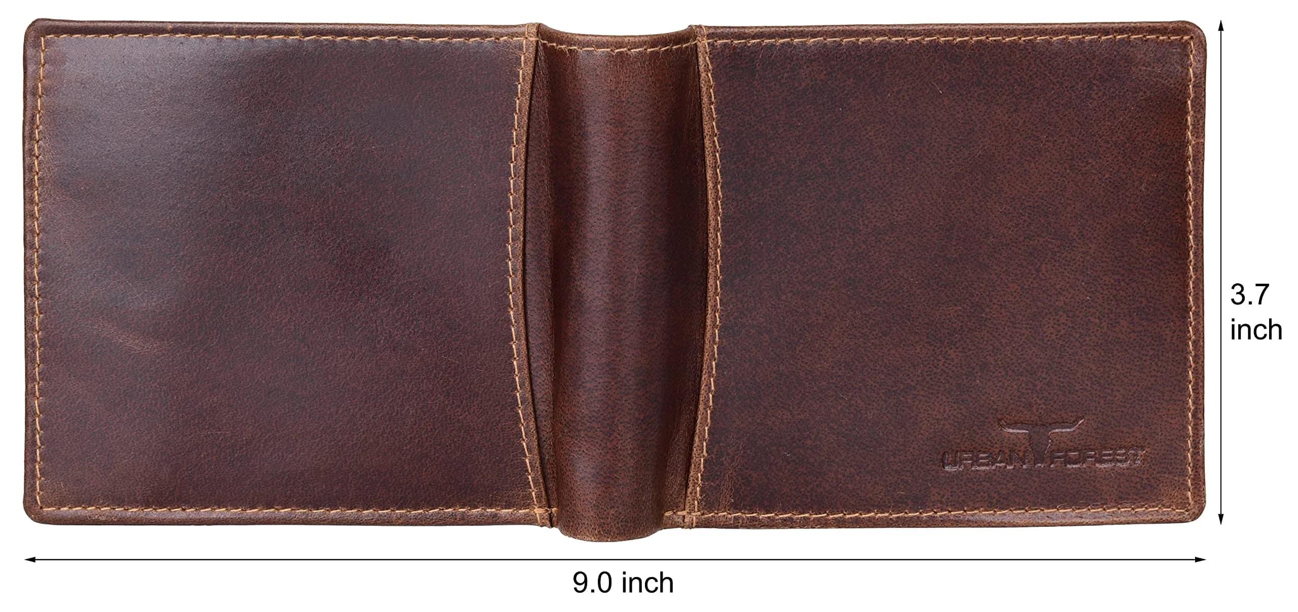 URBAN FOREST Oliver Leather Bifold Wallet for Men, Caramel Brown, 13 cm x 11 cm x 2.5 cm | RFID Protected - view 5