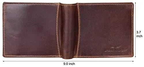 URBAN FOREST Oliver Leather Bifold Wallet for Men, Caramel Brown, 13 cm x 11 cm x 2.5 cm | RFID Protected thumbnail 5