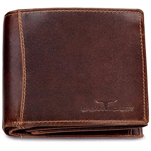 URBAN FOREST Oliver Leather Bifold Wallet for Men, Caramel Brown, 13 cm x 11 cm x 2.5 cm | RFID Protected thumbnail 1