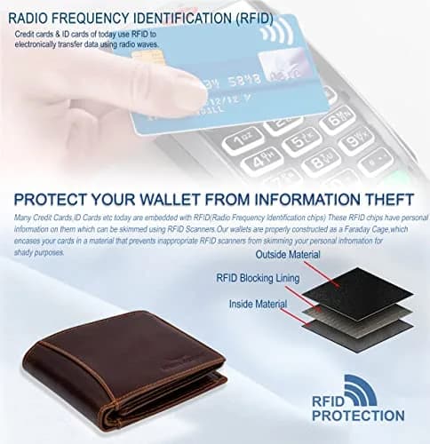 URBAN FOREST Oliver Leather Bifold Wallet for Men, Caramel Brown, 13 cm x 11 cm x 2.5 cm | RFID Protected thumbnail 7