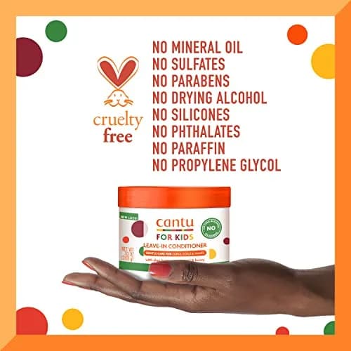 Cantu Care for Kids Leave-In Conditioner Set with Shea Butter, Coconut Oil & Honey, 30 fl oz (900ml) | Hydrates & Protects Fragile Curls thumbnail 6