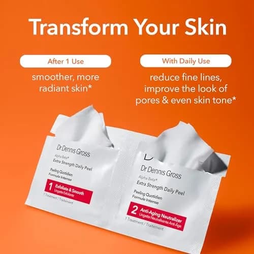 Dr Dennis Gross Alpha Beta Extra Strength Exfoliating Daily Peel 5 Pack | Professional Results for Radiance & Pores thumbnail 2