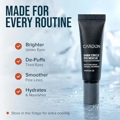 Cardon Dark Circle Rescue for Men & Women 0.5 Fl Oz | Under Eye Roller for Puffy Eyes & Wrinkles thumbnail 6
