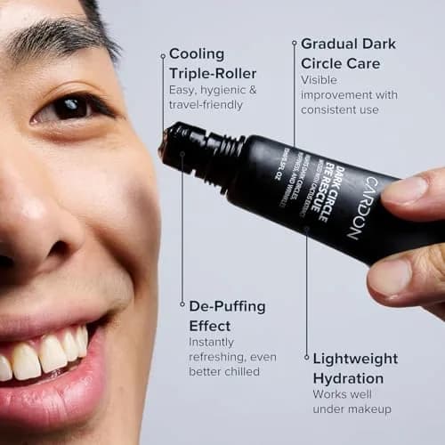 Cardon Dark Circle Rescue for Men & Women 0.5 Fl Oz | Under Eye Roller for Puffy Eyes & Wrinkles thumbnail 7
