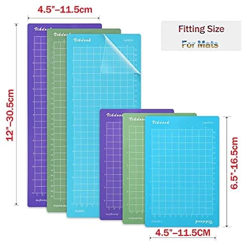VIKDOOK Cutting Mat for Cricut Joy 4.5”x12” & 4.5”x6.5” Variety Grip 6-Pack | Sticky Adhesive Mats for Paper, Vinyl, Cardstock thumbnail 5