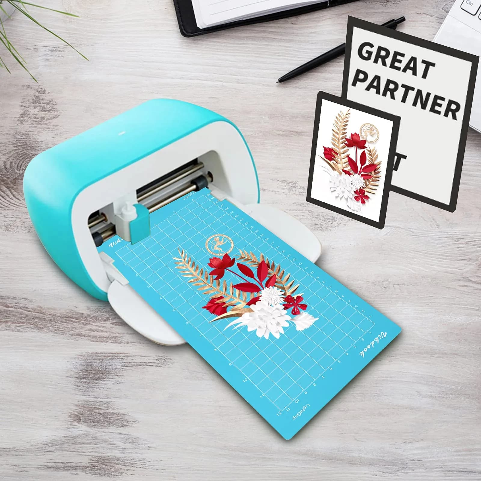 VIKDOOK Cutting Mat for Cricut Joy 4.5”x12” & 4.5”x6.5” Variety Grip 6-Pack | Sticky Adhesive Mats for Paper, Vinyl, Cardstock - view 2