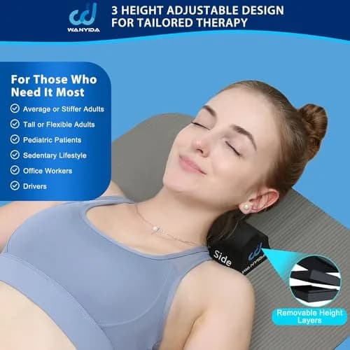 WANYIDA Neck and Shoulder Relaxer Black 20.3 cm (8 in) | Cervical Traction Device for Pain Relief thumbnail 4