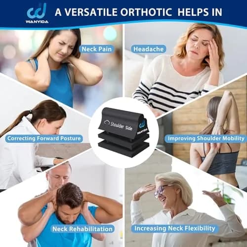 WANYIDA Neck and Shoulder Relaxer Black 20.3 cm (8 in) | Cervical Traction Device for Pain Relief thumbnail 5