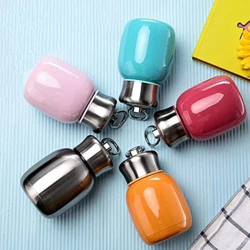 Comeon 7oz Mini Stainless Steel Water Bottle Vacuum Insulated Mug, Orange | Keeps Drinks Hot/Cold 6hrs thumbnail 5