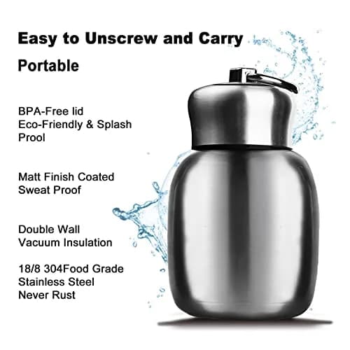 Comeon 7oz Stainless Steel Water Bottle Vacuum Insulated Mug, Original | Compact Travel Flask for Hot & Cold Drinks thumbnail 3