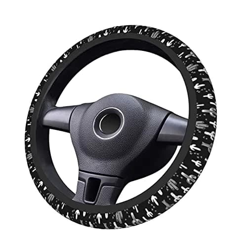 KUOAICY Fun Western Cactus Steering Wheel Cover 15 in | Breathable Neoprene, Universal Fit thumbnail 4