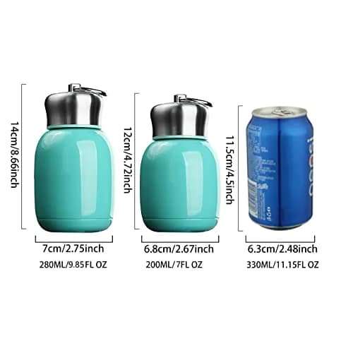 Comeon 9.5oz Stainless Steel Water Bottle Vacuum Insulated Mug, Teal | Keeps Drinks Hot/Cold 6hrs thumbnail 2