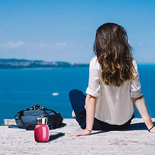 Comeon 7oz Mini Stainless Steel Water Bottle Vacuum Insulated Mug, Rose | Keeps Drinks Hot & Cold 6hrs thumbnail 8