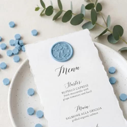 UNIQOOO Dusty Blue Sealing Wax Beads Nuggets 540 Pcs | Perfect for Wedding Invitations, Gift Wrapping, Wine Packages, Arts and Crafts Project thumbnail 4