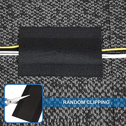 WILLBOND Carpet Cord Cover Cable Protector 9.84 Ft Black | Floor Cable Management for Carpets thumbnail 6