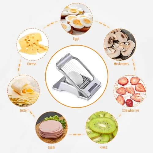 REDSETS Multipurpose Heavy Duty Aluminium Egg Slicer with Stainless Steel Wire | 9 cm (3.5 in) Slices thumbnail 2