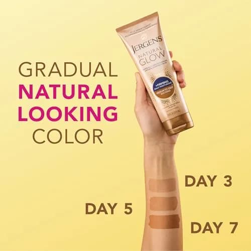 Jergens Natural Glow +Firming Body Lotion Medium to Deep Skin Tone 7.5 Fl Oz (Pack of 2) | Gradual Sunless Tanning Moisturizer for a Healthy Glow - view 3