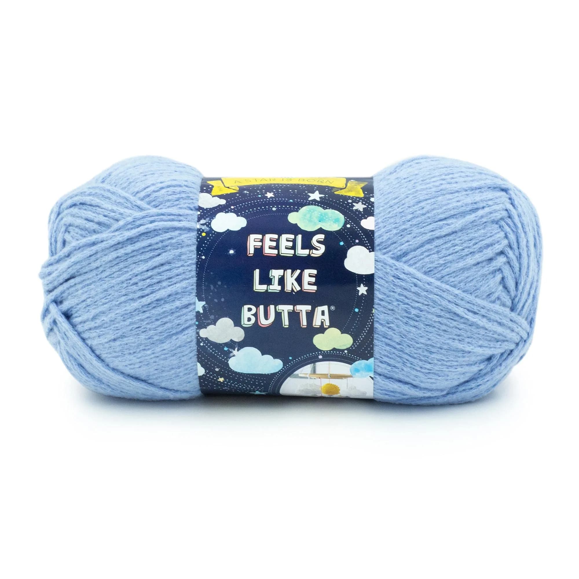 Lion Brand Feels Like Butta Yarn - Periwinkle, 100g | OEKO-TEX Certified Polyester for Crochet & Knitting - main product image