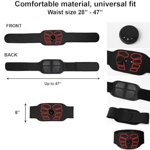 eAnjoy EMS Muscle Stimulator Belt with 12 Modes & 19 Intensity Levels | Portable Abdominal Toning Equipment thumbnail 4