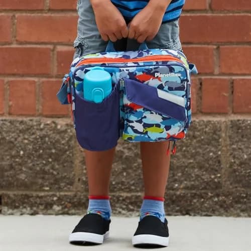 PlanetBox Insulated Lunch Bag Camo Shark Edition 22.8 cm (9 in) x 27.9 cm (11 in) x 6.4 cm (2.5 in) | Versatile Carry Bag for School & Adventures thumbnail 7