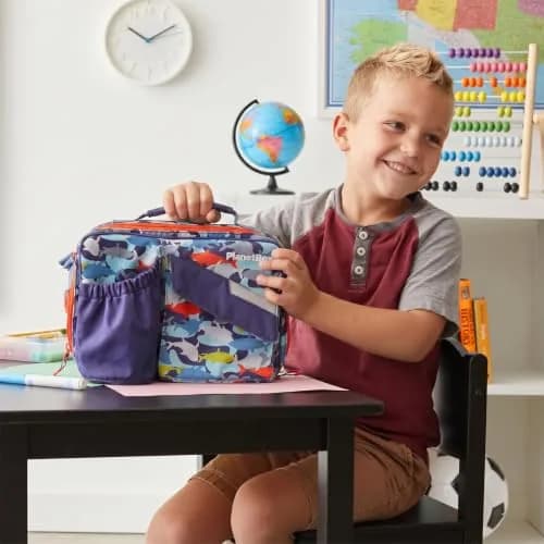 PlanetBox Insulated Lunch Bag Camo Shark Edition 22.8 cm (9 in) x 27.9 cm (11 in) x 6.4 cm (2.5 in) | Versatile Carry Bag for School & Adventures thumbnail 2