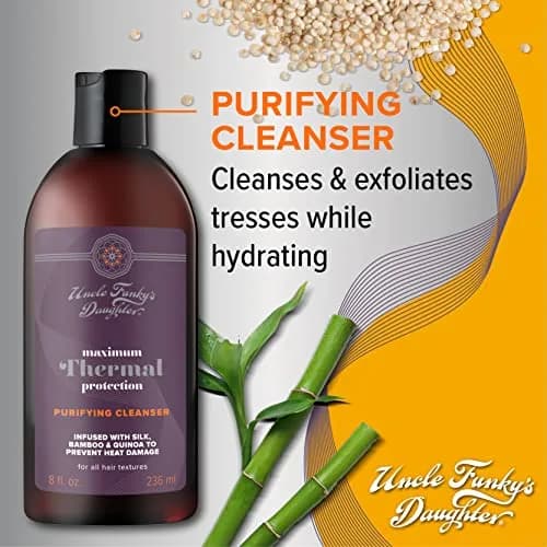 Uncle Funky's Daughter Maximum Thermal Protection Purifying Cleanser 237ml (8 Fl Oz) | Clarifies Hair for Heat Styling thumbnail 3