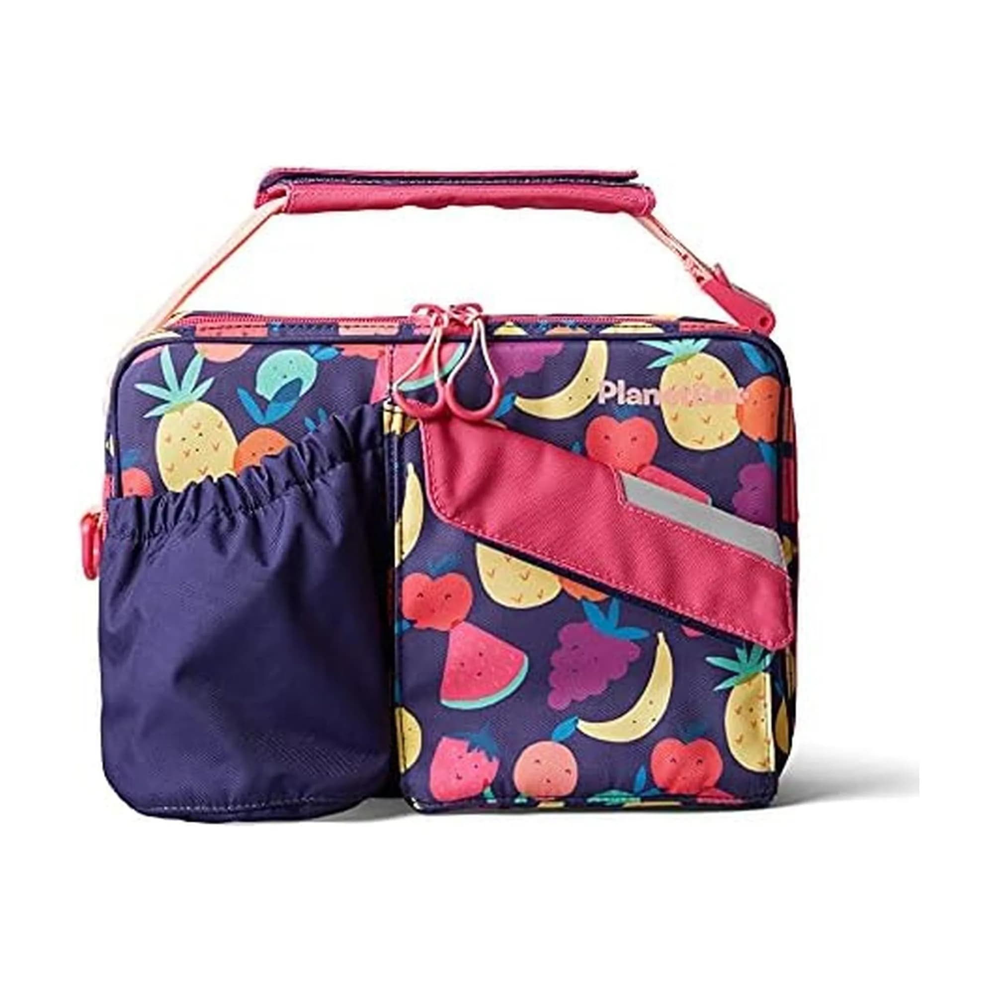 PlanetBox Insulated Lunch Bag Tutti Frutti Edition with Pockets, 25cm x 23cm x 6cm (12" x 9" x 2.5") — Tutti Frutti
