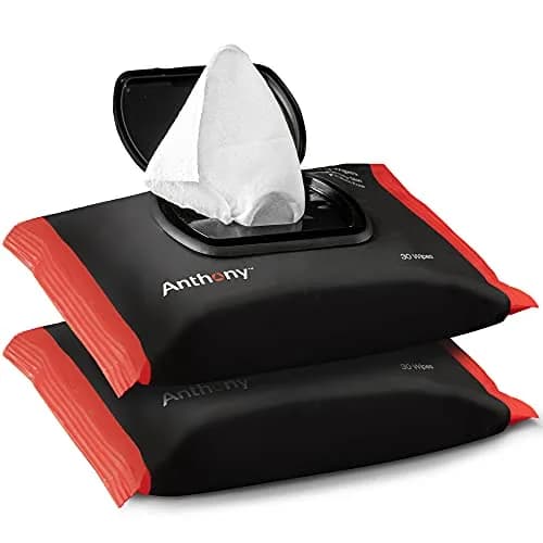 Anthony Glycolic Exfoliating & Resurfacing Wipes – Men’s Cleansing Face Cloths for Brightening & Pore Refining, 30 Sheets thumbnail 1