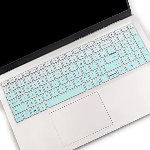 MUBUY-GOL MintGreen Keyboard Cover for Dell Inspiron 15 3510 3511 3515 3525 3530 3535 5510 5515 5518 7510 15.6" Vostro 3510 3520 3530 5510 5515 15.6" Latitude 3520 Inspiron 16 7610 16" | US Keyboard Layout thumbnail 4