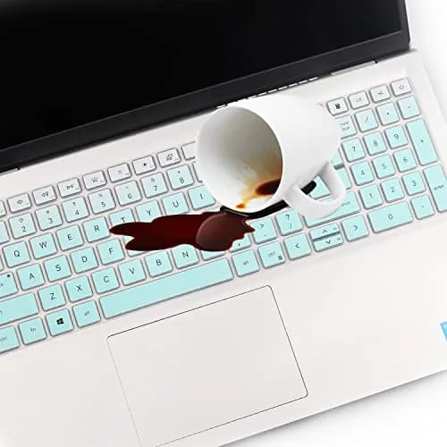 MUBUY-GOL MintGreen Keyboard Cover for Dell Inspiron 15 3510 3511 3515 3525 3530 3535 5510 5515 5518 7510 15.6" Vostro 3510 3520 3530 5510 5515 15.6" Latitude 3520 Inspiron 16 7610 16" | US Keyboard Layout thumbnail 7