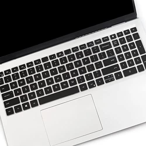 MUBUY-GOL Black Silicone Keyboard Cover for Dell Inspiron 15 3510 3511 3515 3525 3530 3535 5510 5515 5518 7510 15.6" | US Layout Spill-Proof Protector thumbnail 4